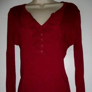 Burgundy color Ann Taylor Loft long sleeve top S